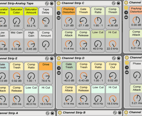 12 Channel Strips Upgraded from Ableton Live 8 (Free Download)