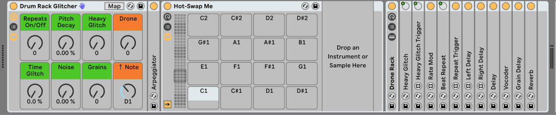 Drum-Rack-Glitcher-hot-swap - Side Brain