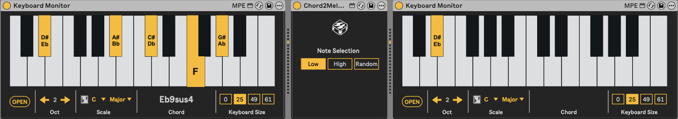 Chord2melody bass note